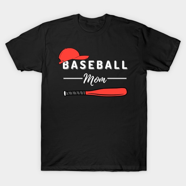 Baseball Mom T-Shirt by Qibar Design